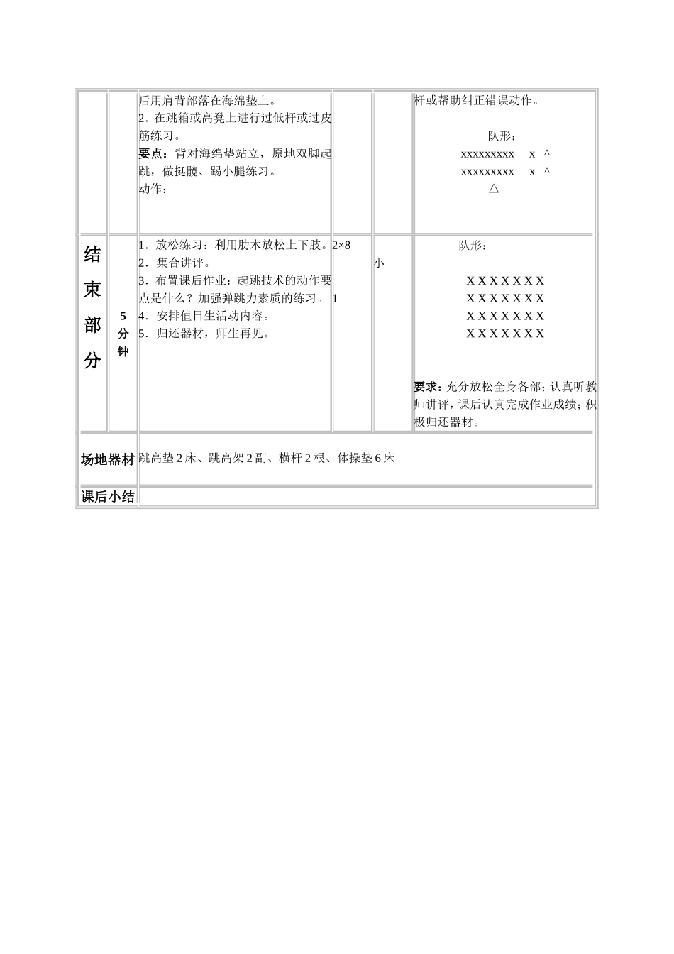 2025年体育教案：高中背越式跳高教案9课时全.doc_第3页