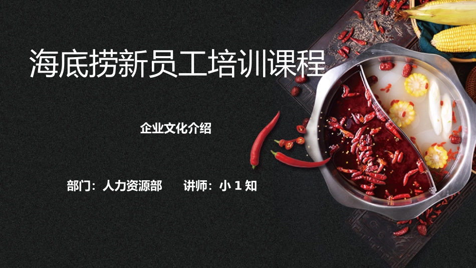 2025企业内部培训资料：15 海底捞新员工培训课程.pptx_第1页