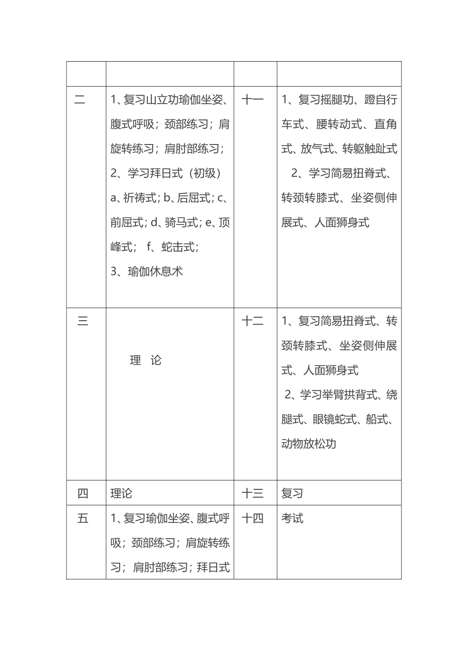 2025年体育教案：公共体育课《瑜伽》教学大纲.doc_第3页