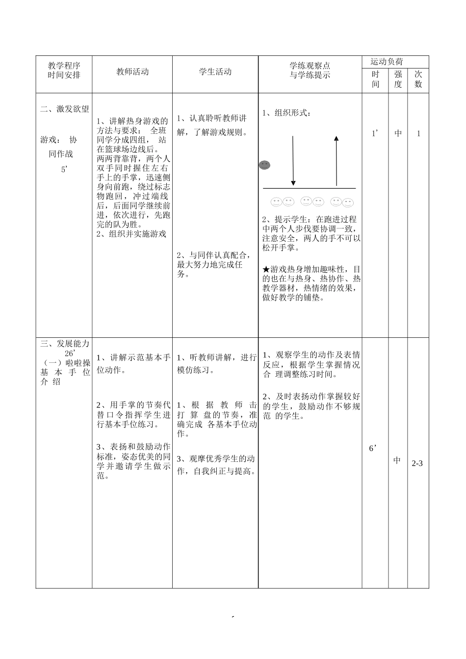 2025年体育教案：花球啦啦操教案完整(6课时).docx_第2页