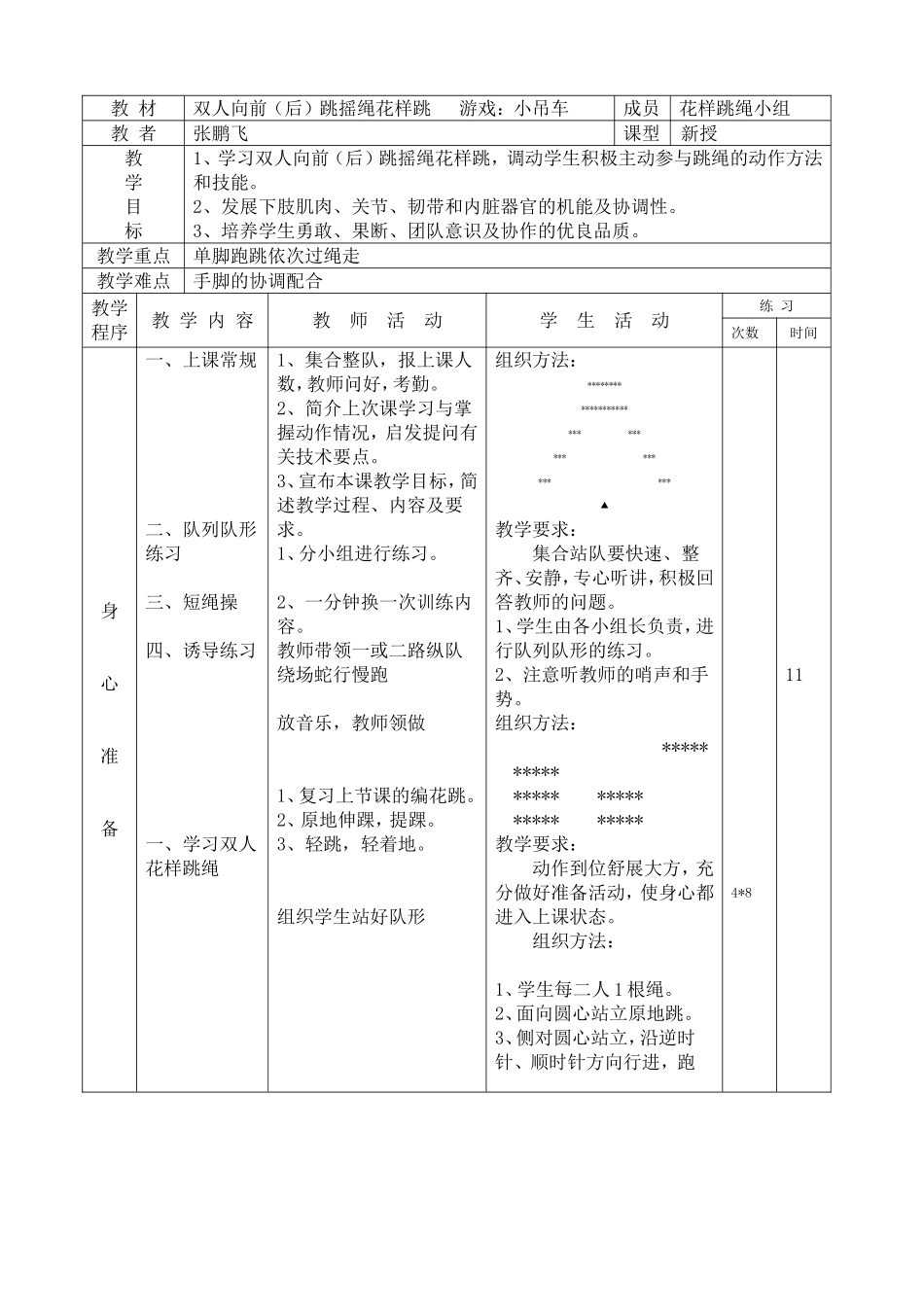 2025年体育教案：花式跳绳活动教案1.doc_第3页