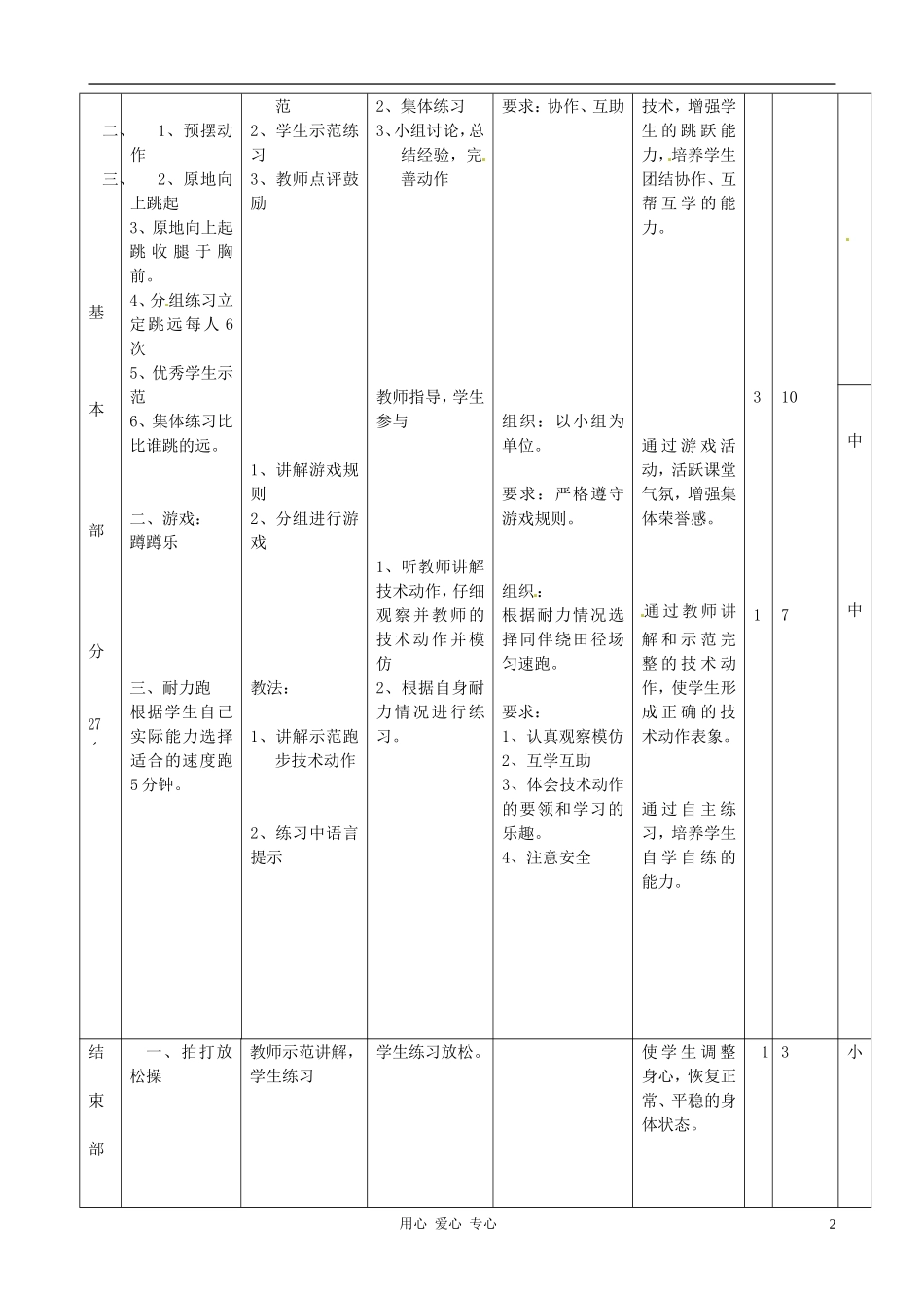 2025年体育教案：九年级体育《立定跳远》教案.doc_第2页