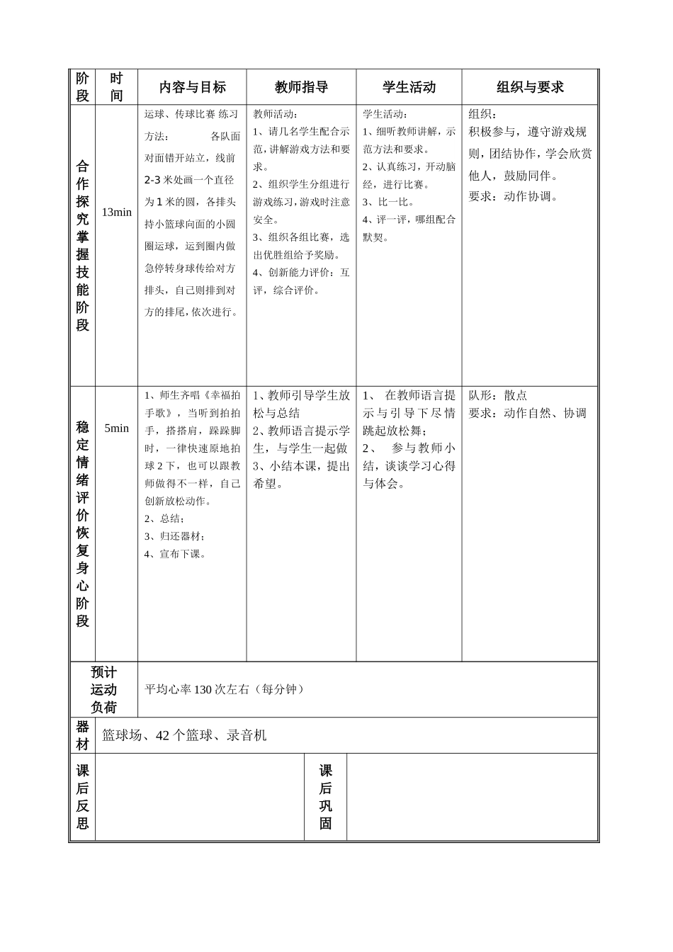 2025年体育教案：快乐篮球教案.doc_第2页