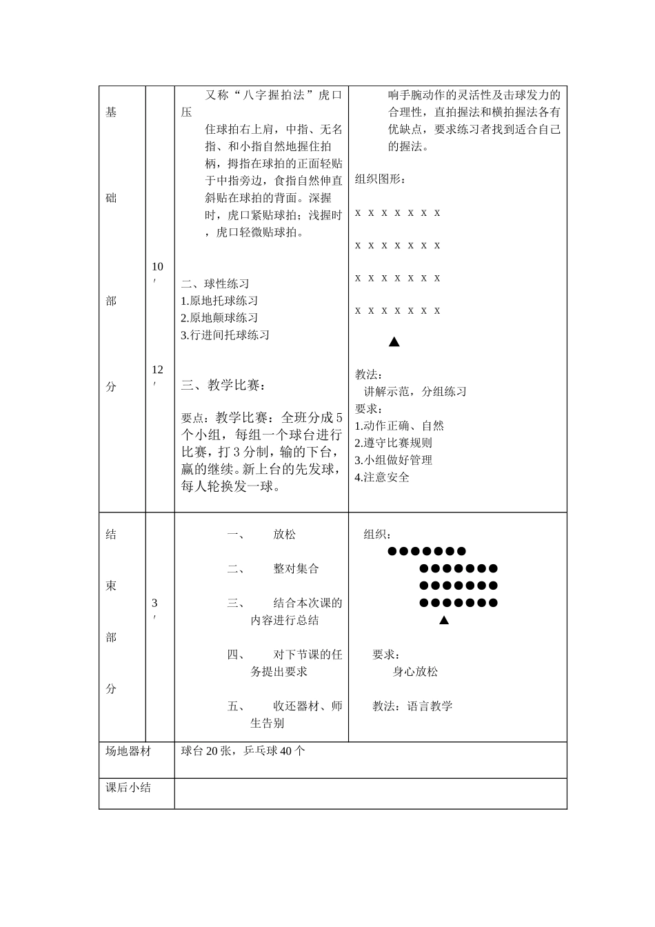 2025年体育教案：乒乓球教案十次课.doc_第2页