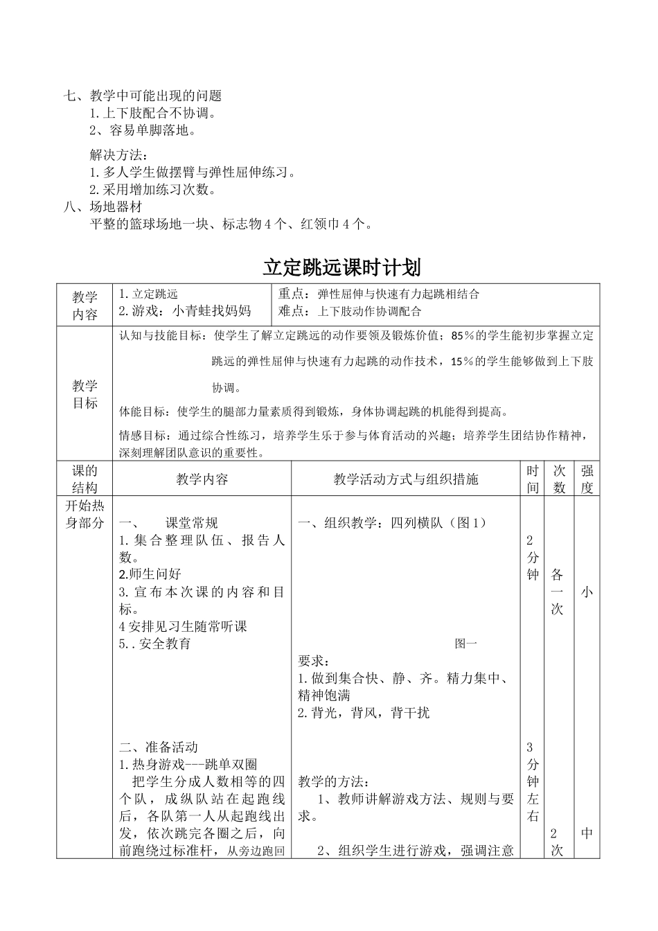 2025年体育教案：小学立定跳远教学设计.docx_第3页