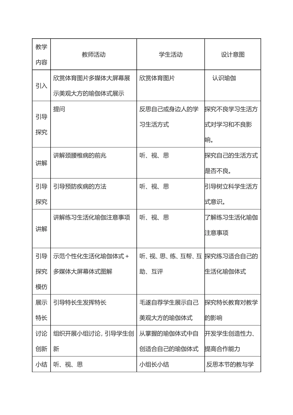 2025年体育教案：瑜伽教学设计.doc_第3页