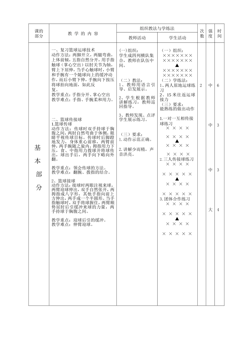 2025年体育教案：中小学篮球教案.doc_第3页