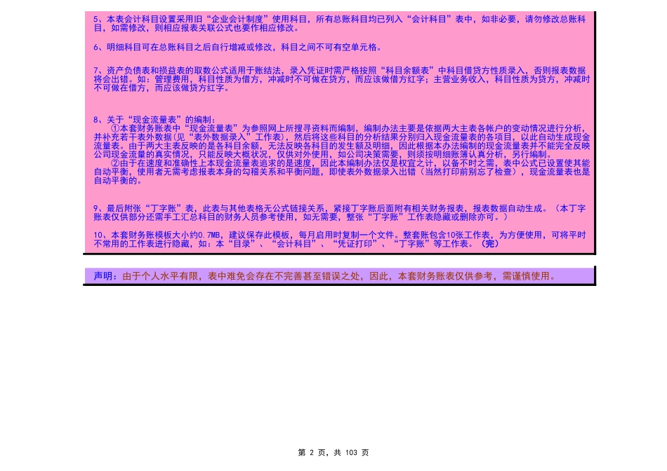 2025年公司管理表格：Excel财务账模板.xls_第2页