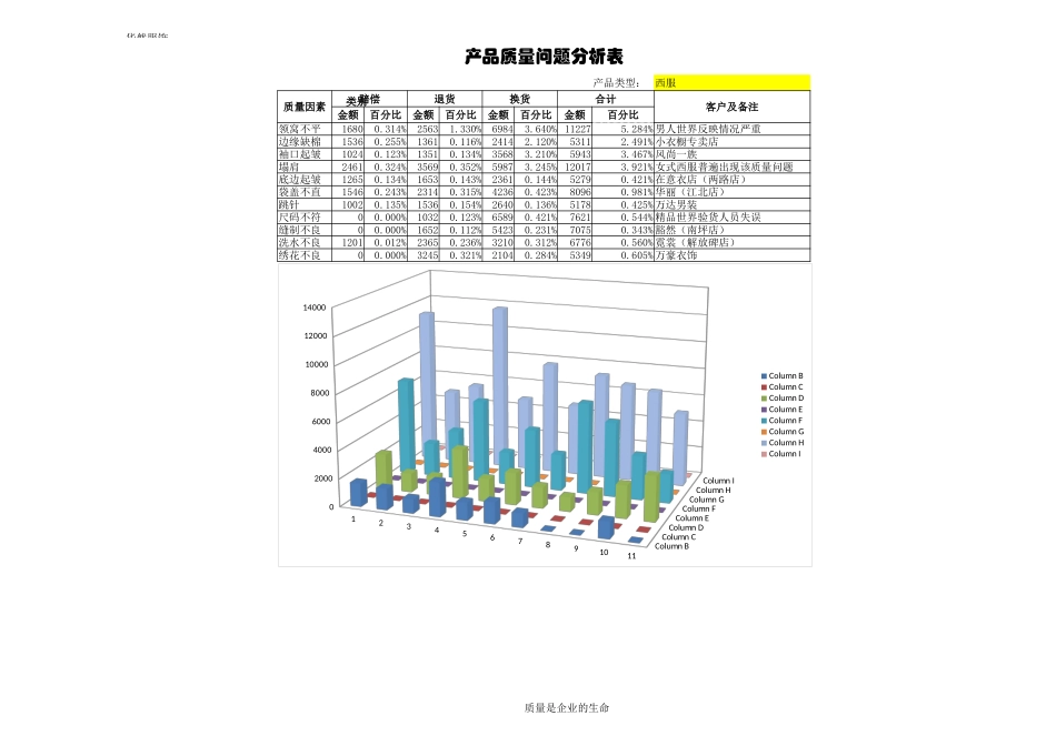 2025年公司管理表格：产品质量问题分析表2.xlsx_第1页