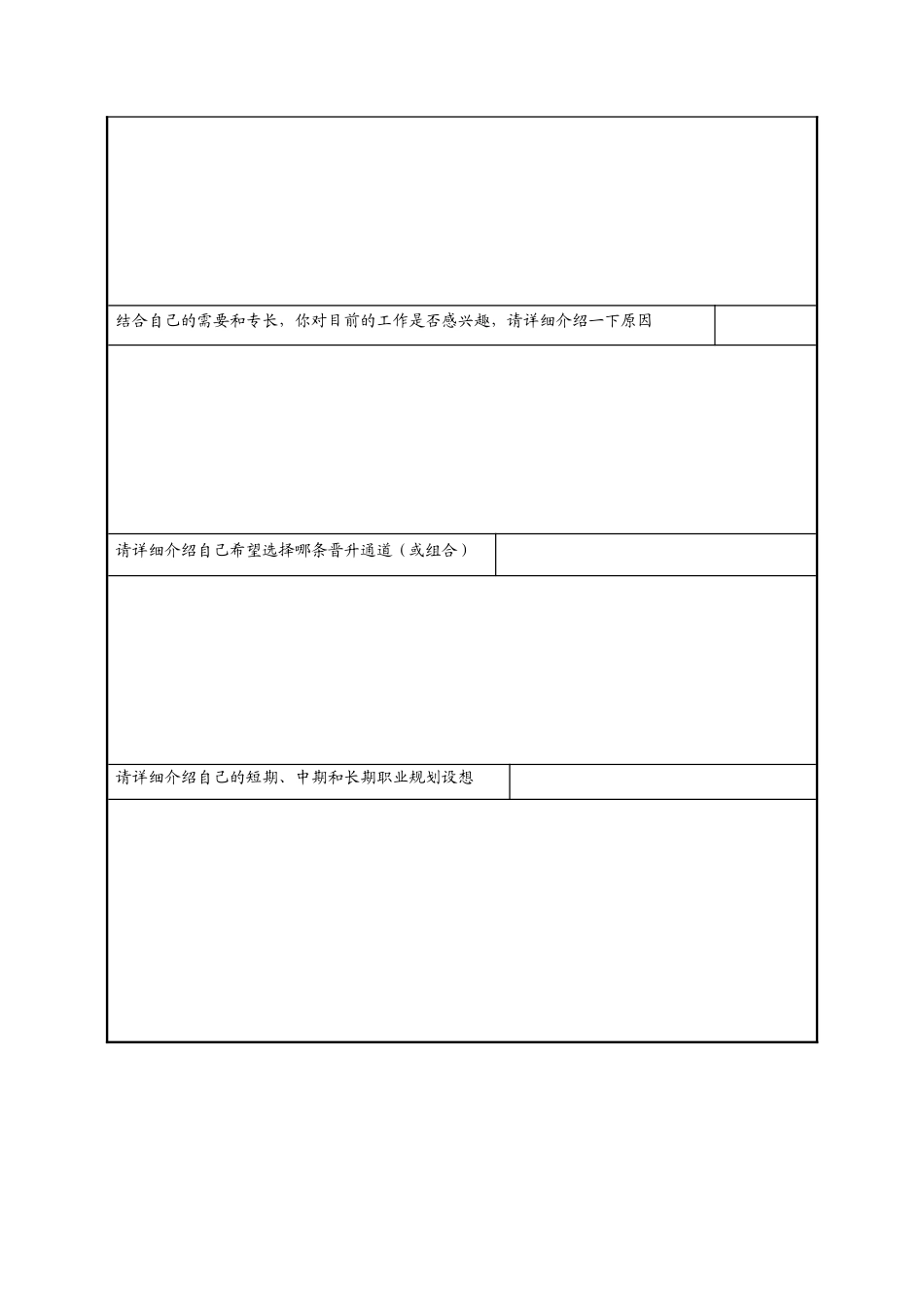 2025年大学生规划：员工职业生涯规划表.doc_第2页