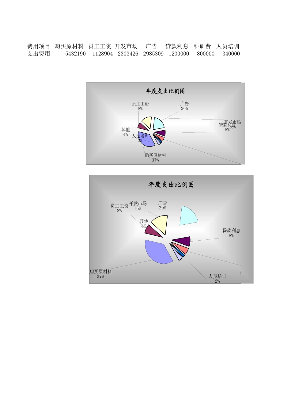 2025年公司管理表格：绘制年度支出比例图1.xlsx_第1页
