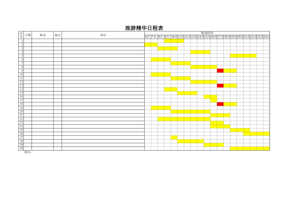 2025年公司管理表格：旅游精华日程表【山大教育】.xls_第1页