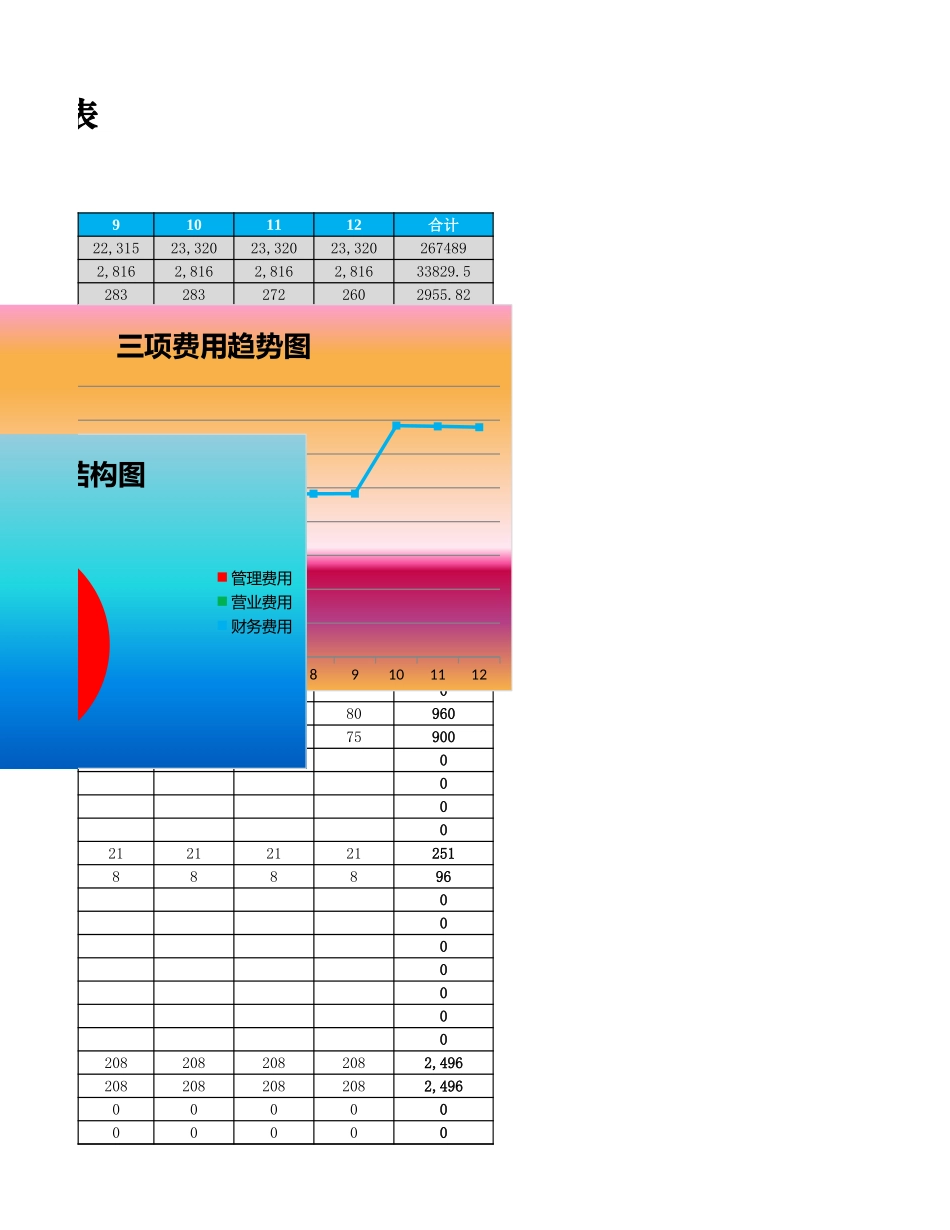 2025年公司管理表格：三项费用预算及分析.xlsx_第3页