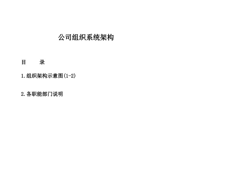 2025年人力资源制度：公司组织架构图及其说明.doc_第1页