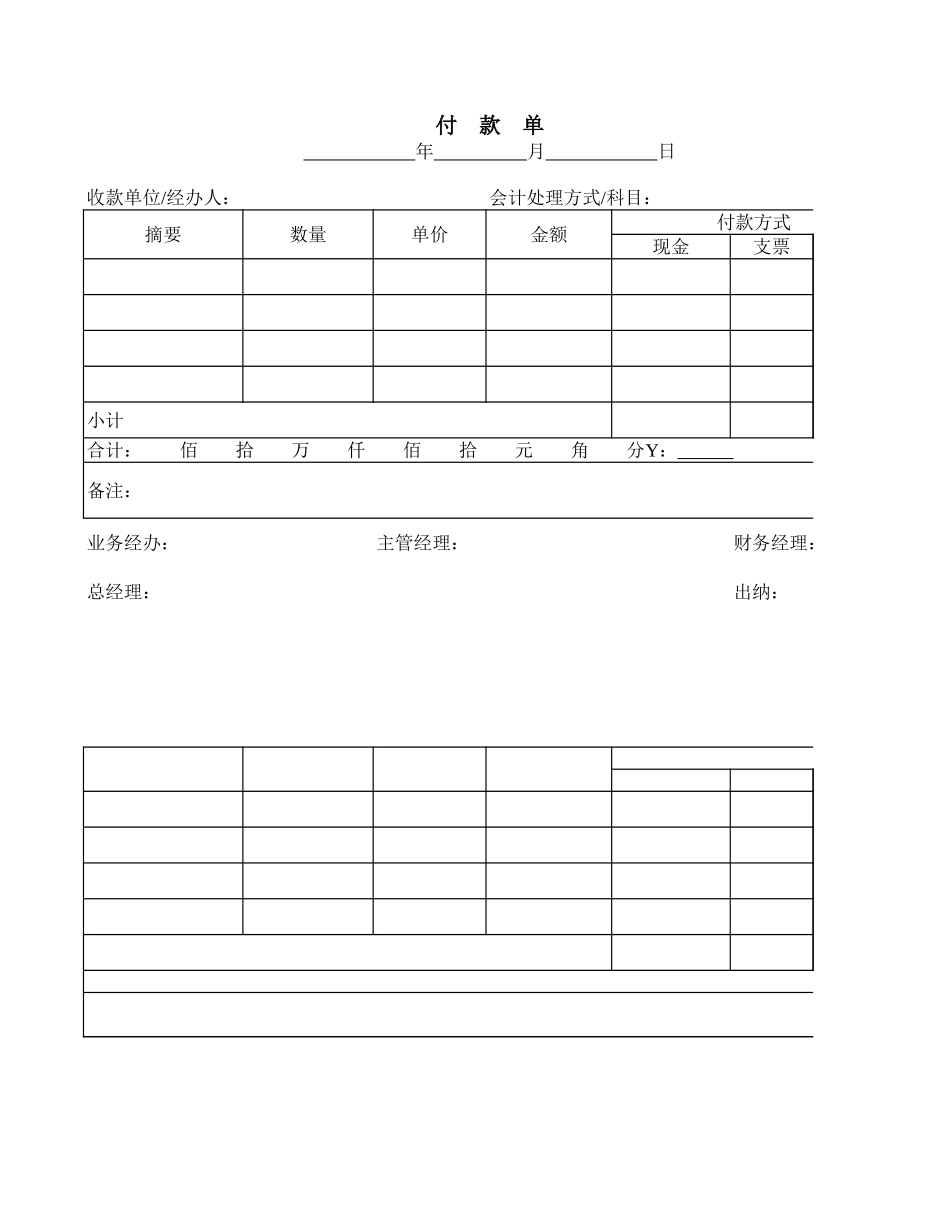 2025年公司管理表格：收付款单【山大教育】.xls_第2页