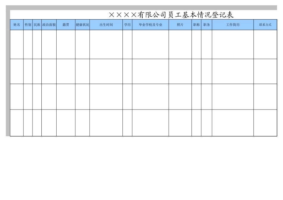2025年公司管理表格：员工信息单.xls_第2页