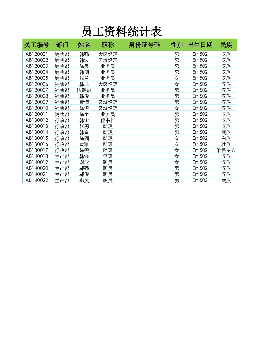 2025年公司管理表格：员工资料查询表.xlsx_第1页