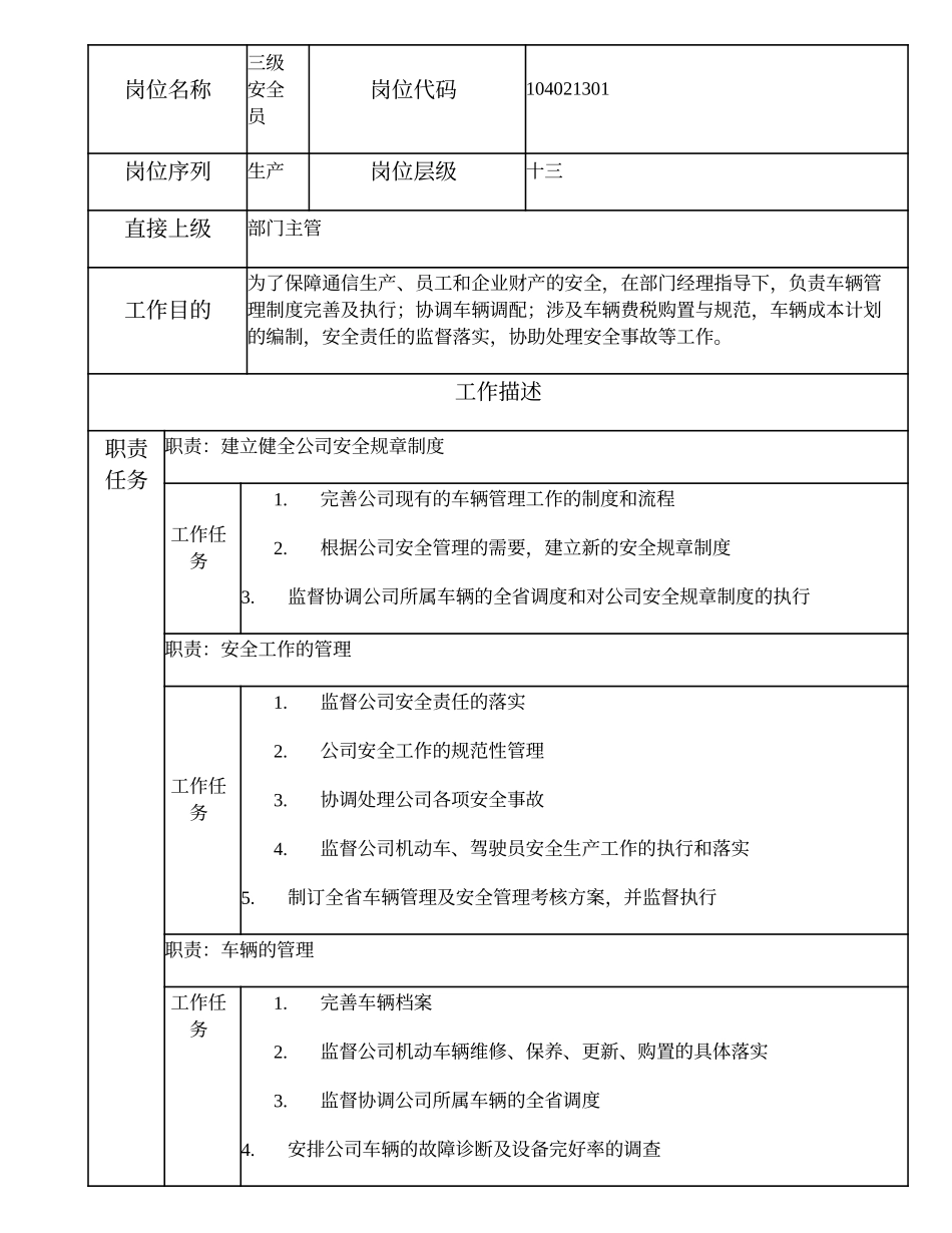 2025年人力资源制度：104021301 三级安全员.doc_第1页