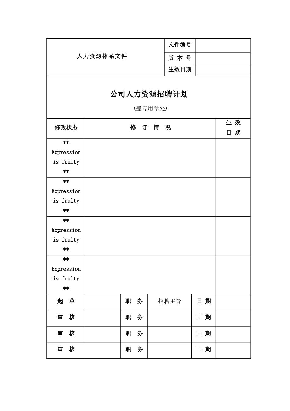 2025年人力资源制度：招聘计划明细及预算.docx_第2页