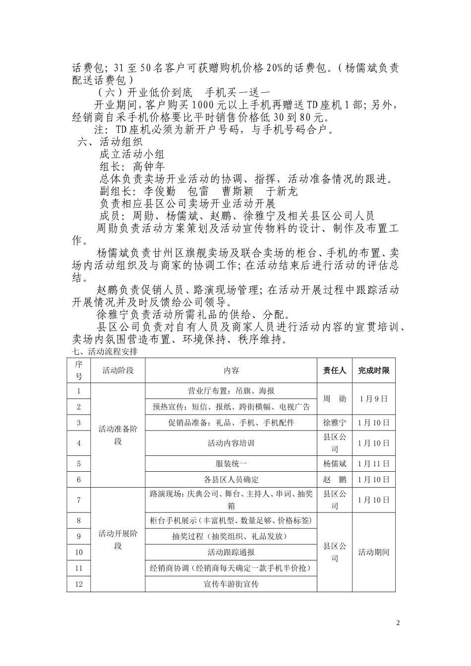 2025年销售技巧培训：手机卖场开业促销方案.doc_第2页