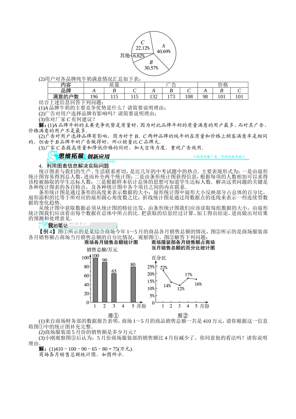 【七年级上册沪科版数学例题与讲解】5.4　从图表中的数据获取信息.doc_第2页