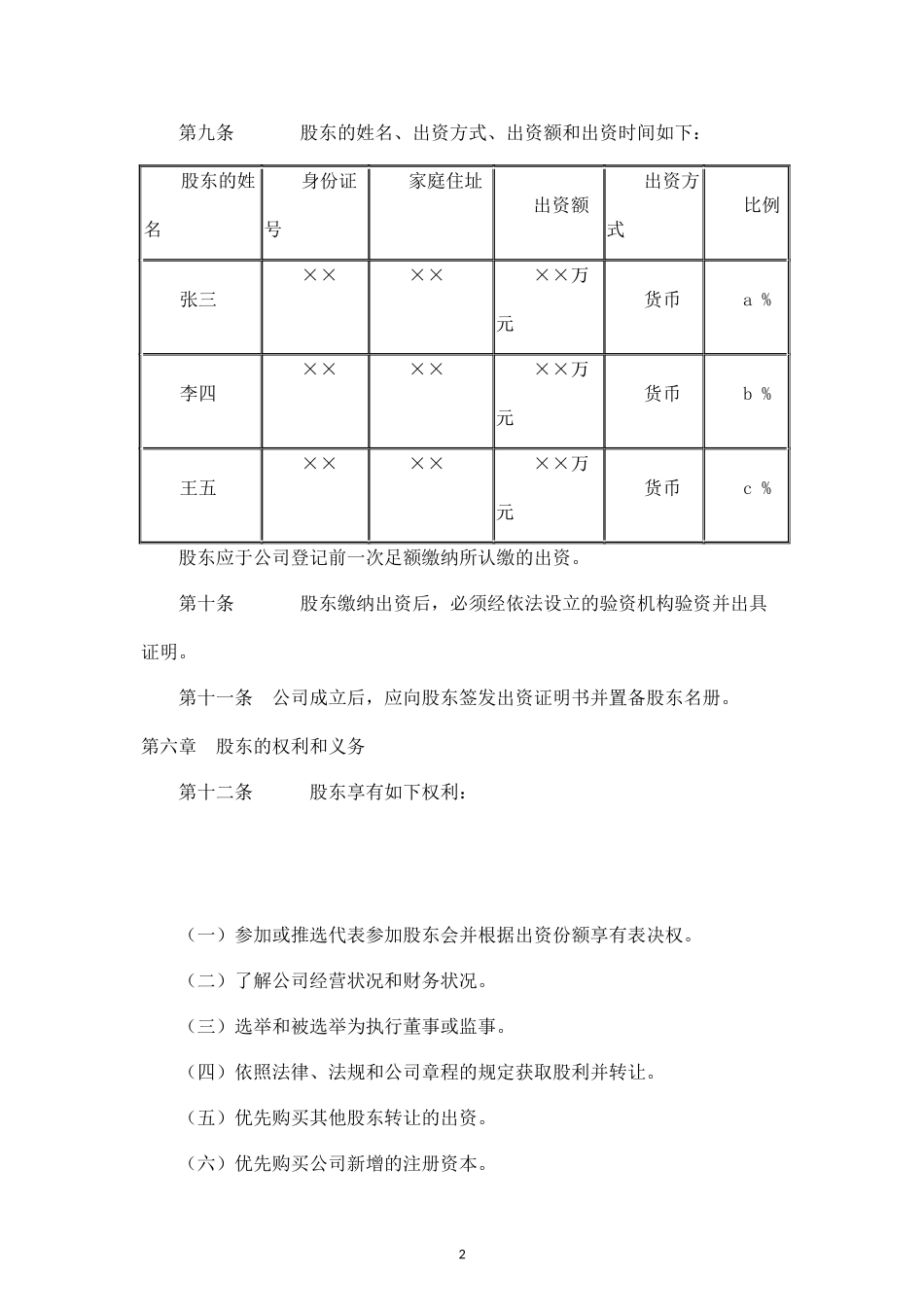 2025年销售技巧培训：信息咨询有限责任公司章程.docx_第2页