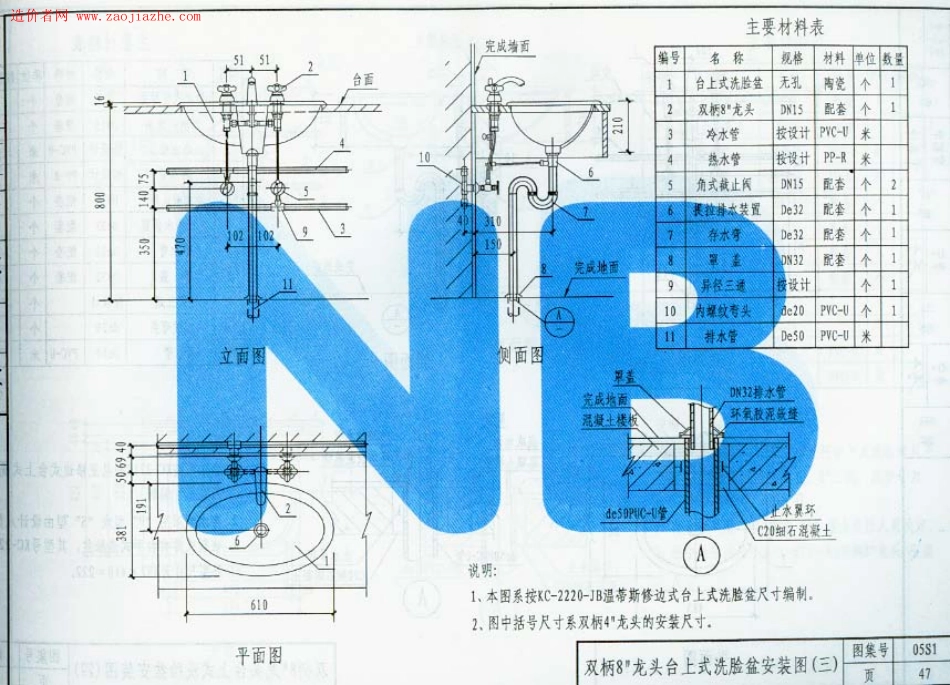 05系列建筑标准设计图集-05S1卫生设备安装工程图集_61-120.pdf_第1页