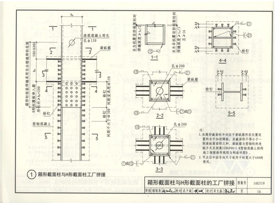 16G519 多高层民用建筑钢结构节点构造详图_21-40.pdf_第1页