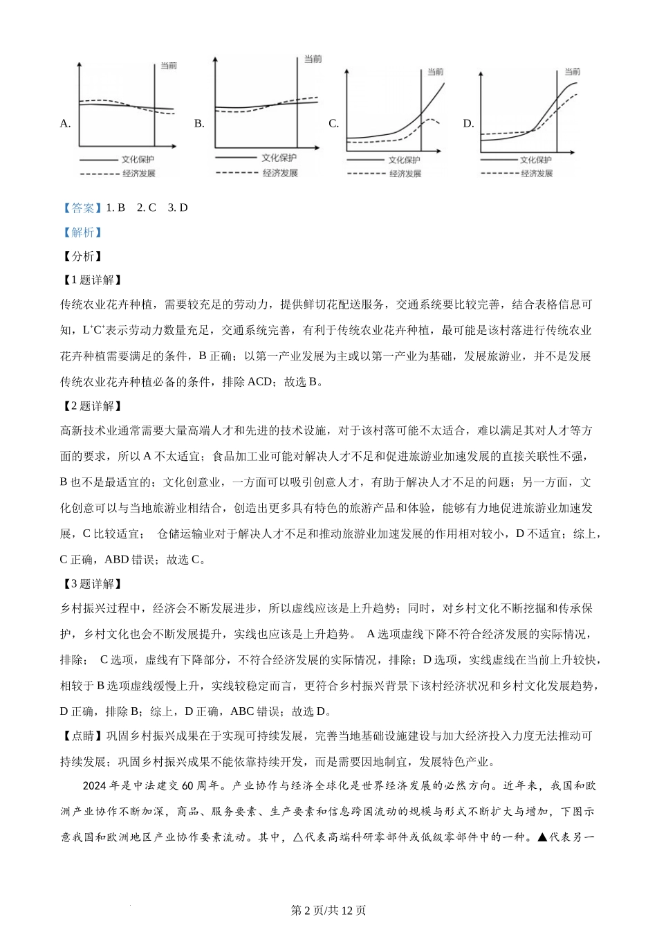 (官方发布)2024年高考地理真题（福建）（解析卷）.docx_第2页