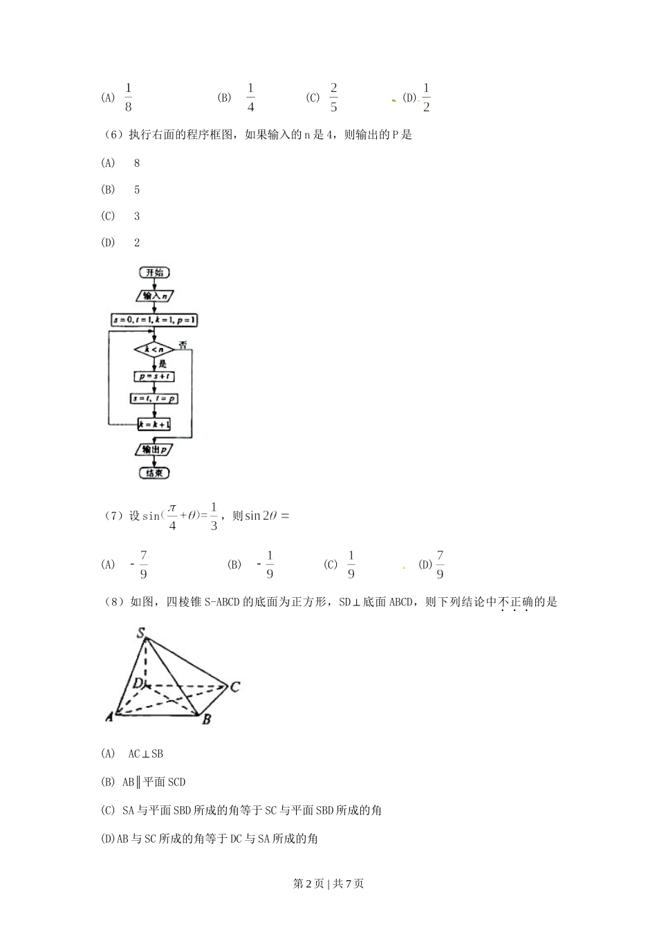 （官方发布）2011年高考数学真题（理）（辽宁）（空白卷）.doc_第2页