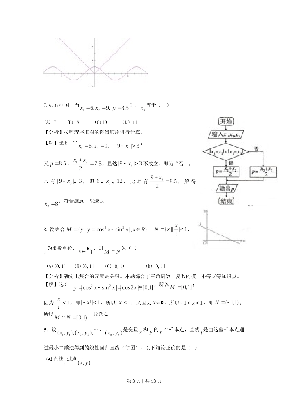 （官方发布）2011年高考数学真题（文）（陕西）（解析卷）.doc_第3页