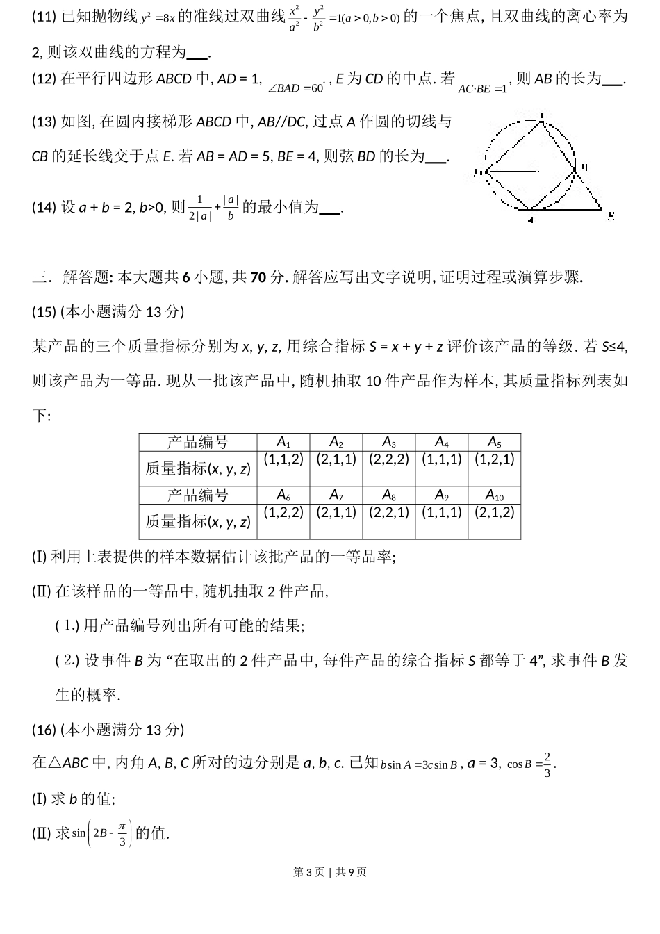 （官方发布）2013年高考数学真题（文）（天津）（解析卷）.doc_第3页