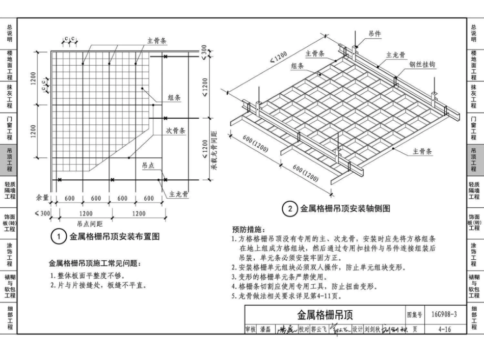 16G908-3 建筑工程施工质量常见问题预防措施（装饰装修工程）_61-79.pdf_第1页