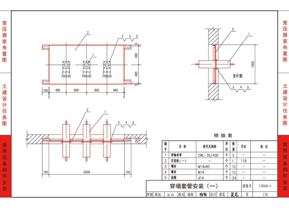 17D201-1 35／0.4kV附设式油浸变压器室布置_121-140.pdf_第2页