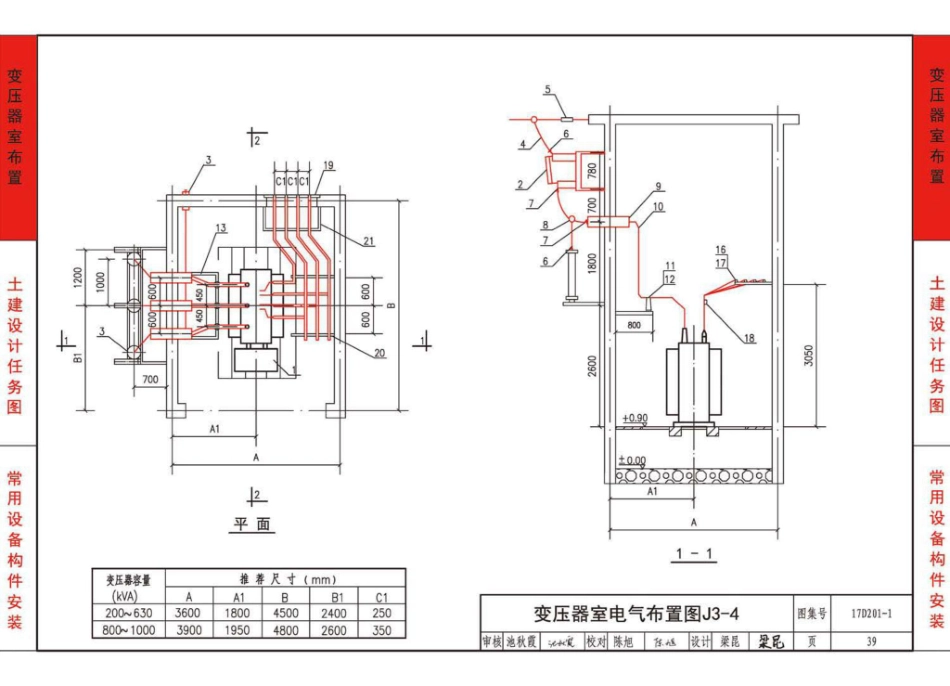 17D201-1_35kv变0．4kV附设式油浸变压器室布置_2018_41-80.pdf_第3页