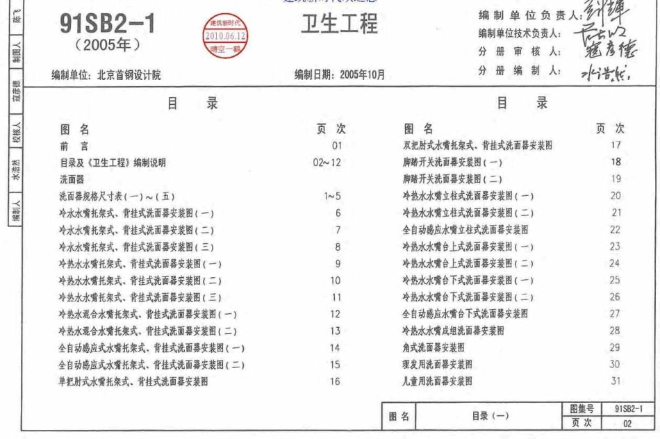 91SB2-1(2005年)卫生工程建筑设备施工安装通用图集.pdf_1-105.pdf_第3页