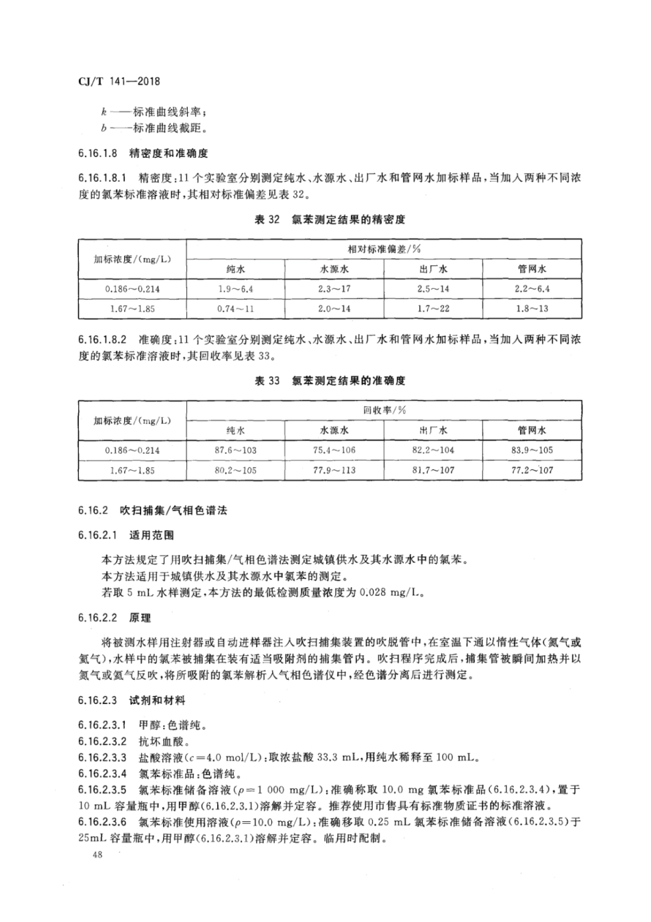 CJT141-2018 城镇供水水质标准检验方法_52-102.pdf_第3页