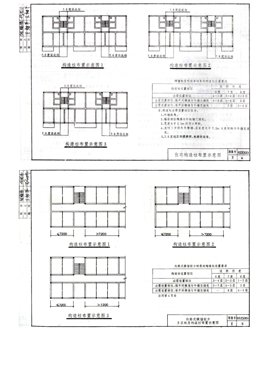 规范标准整理：92ZG001 抗震构造柱及圈梁.pdf_第3页