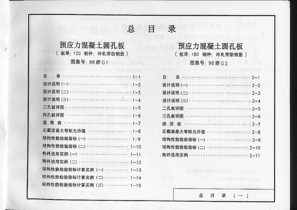 规范标准整理：98浙G1 预应力混凝土圆孔板(板厚：120 钢种：冷轧带肋钢筋).pdf_第2页