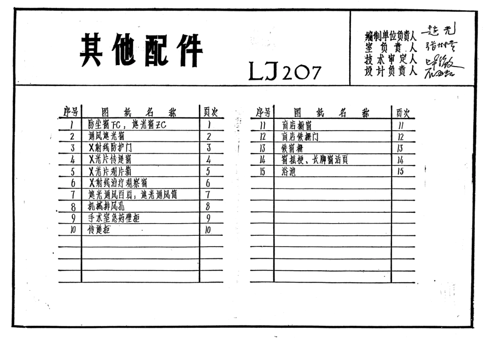 规范标准整理：LJ207 建筑配件通用图集 其他配件.pdf_第1页