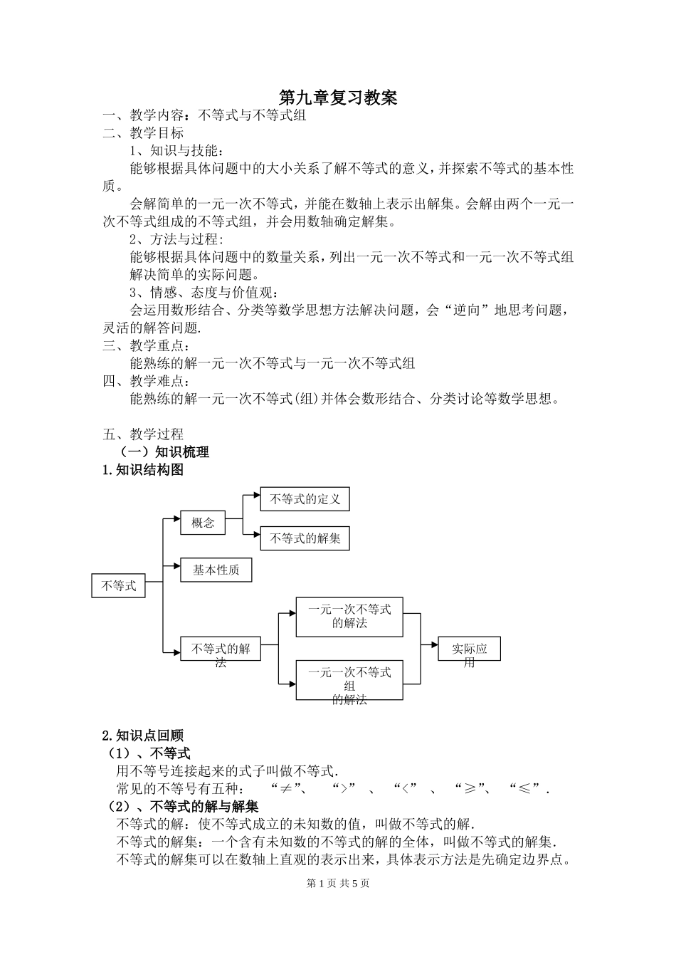 2025年教学资料整理：第九章 小结与复习.doc_第1页