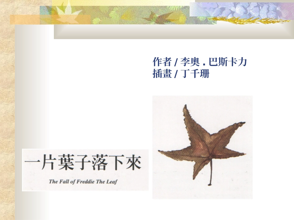2025年最新儿童绘本故事：一片叶子落下来.ppt_第2页