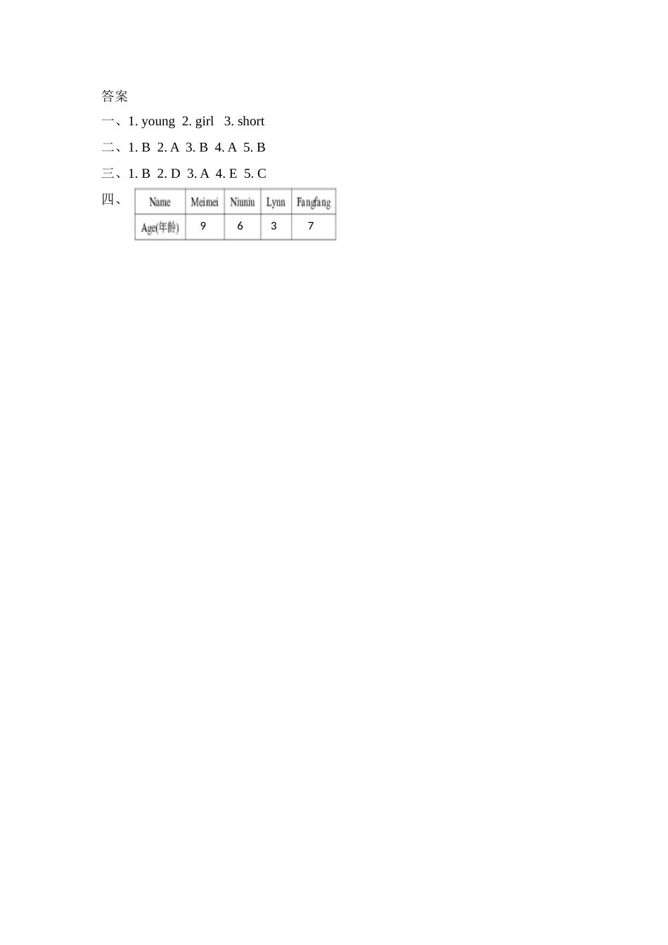 【冀教版英语小学3年级上册】（三起）三上课时练 Unit 4  FamilyLesson 22.docx_第2页
