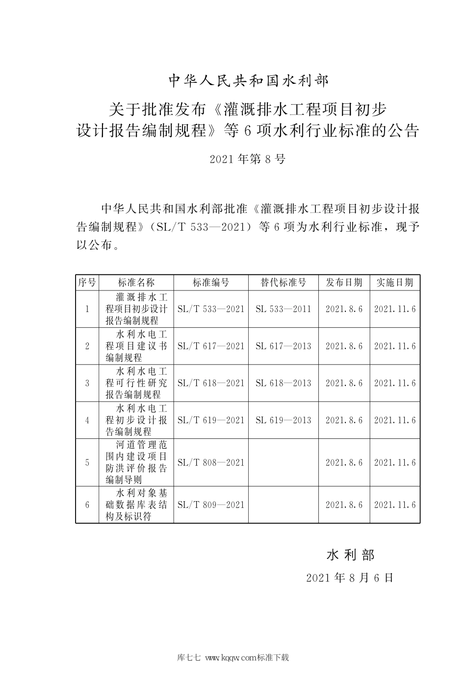 SLT619-2021水利水电工程初步设计报告编制规程.pdf_第2页