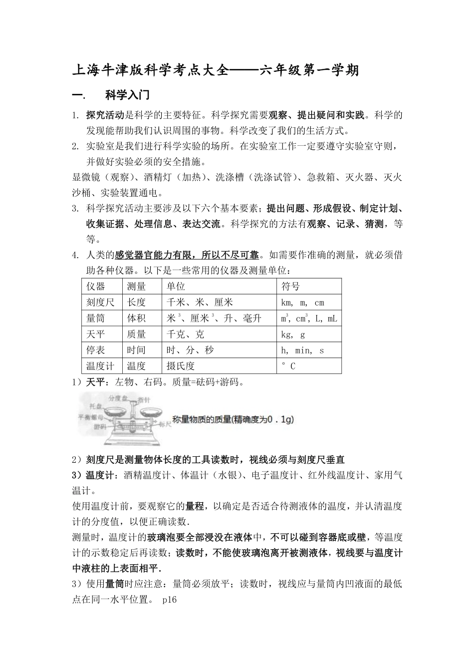 上海初中科学会考知识点汇总(六上牛津版).pdf_第1页