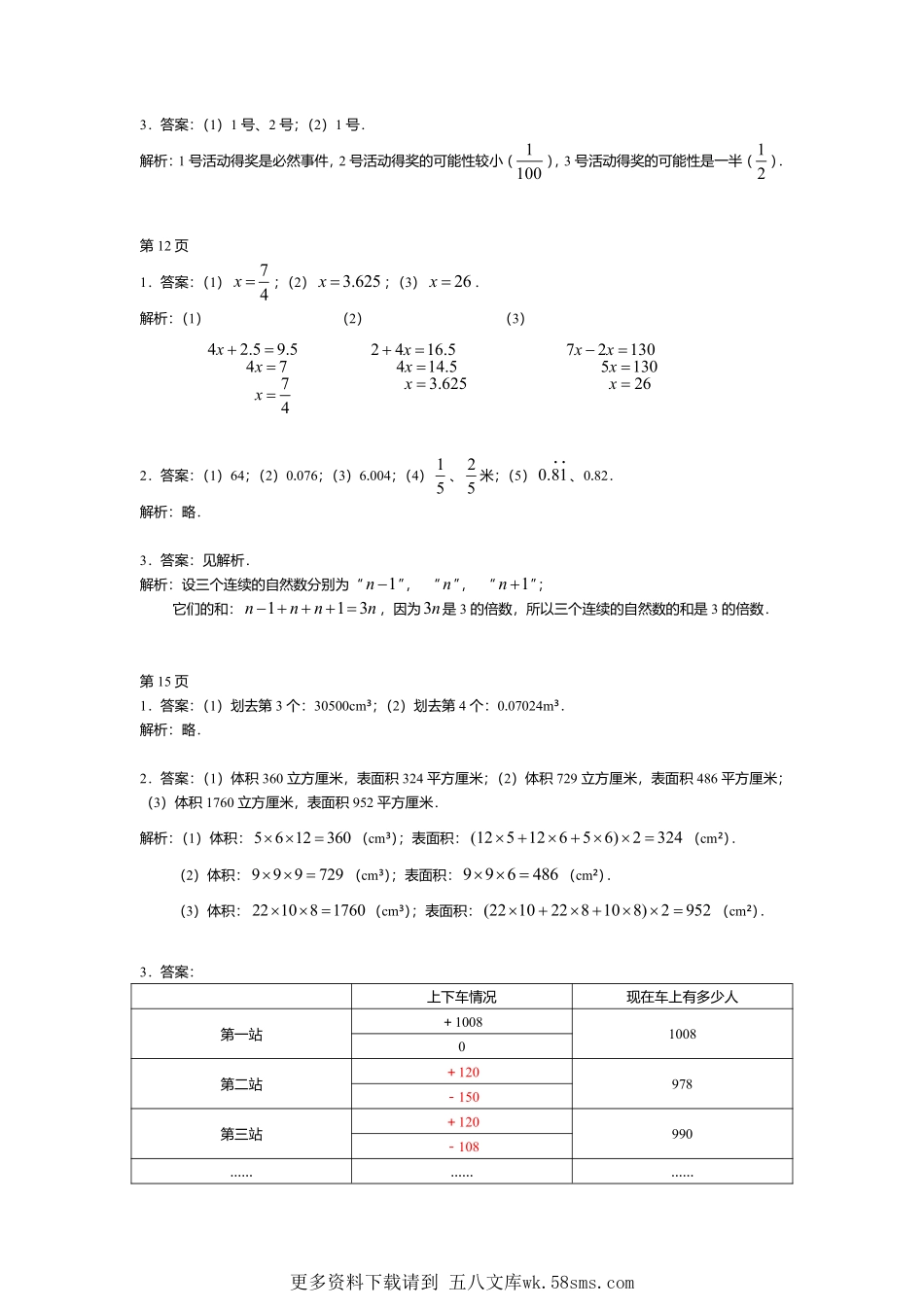 上海五年级数学暑假生活答案解析 (1).pdf_第2页