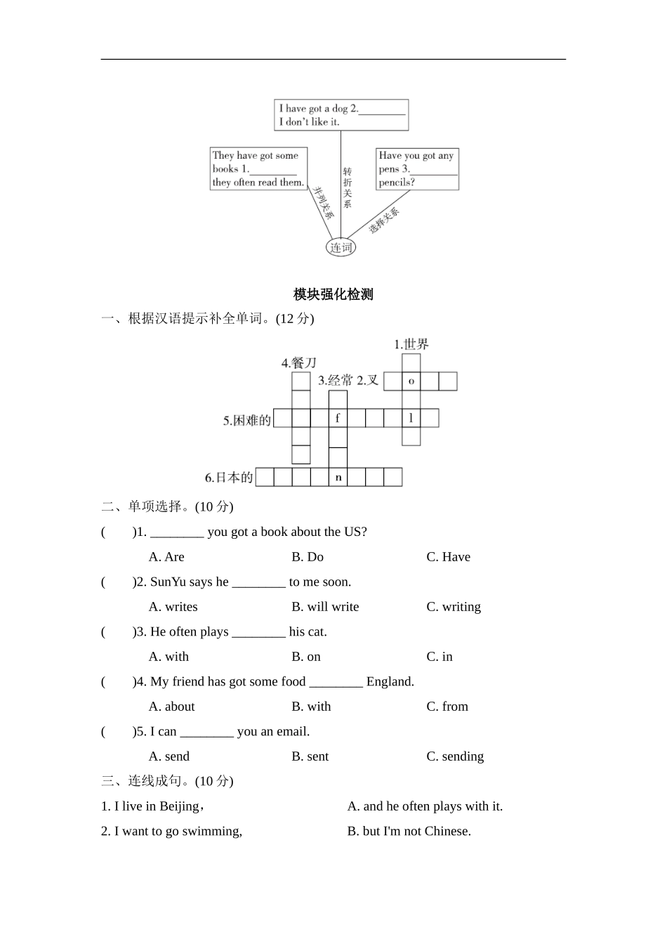 【外研版英语六年级上册期末复习资料】Module6 模块知识梳理卷.doc_第2页