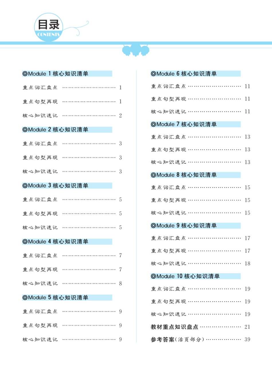 外研版英语六年级上册一起梳理单元知识.pdf_第1页