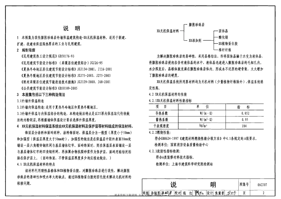 06CJ07 改性膨胀珍珠岩外墙保温建筑构造-XR无机保温材料 (1).pdf_第2页