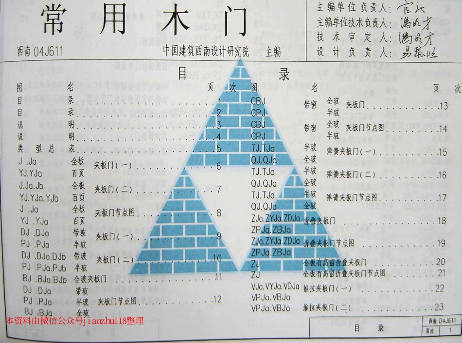 西南04J611(常用木门).pdf_第1页